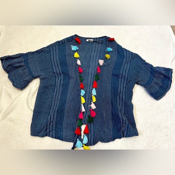 THML Bohemian Tassel Lightweight Kimono Cardigan - Small - Picture 2 of 9